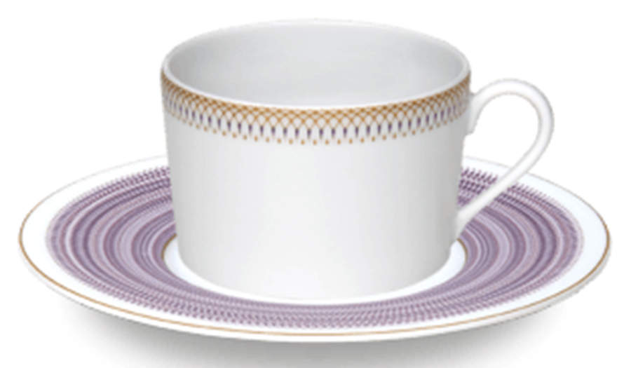 Magnolia Flat Cup & Saucer Set by Haviland-1