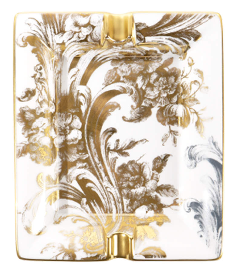 Stanislas Gold 7" Rectangular Ashtray by Haviland-1