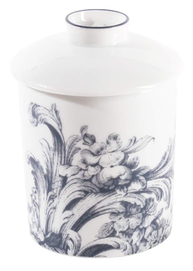 Stanislas Blue Grey Candle Jar & Lid by Haviland-1