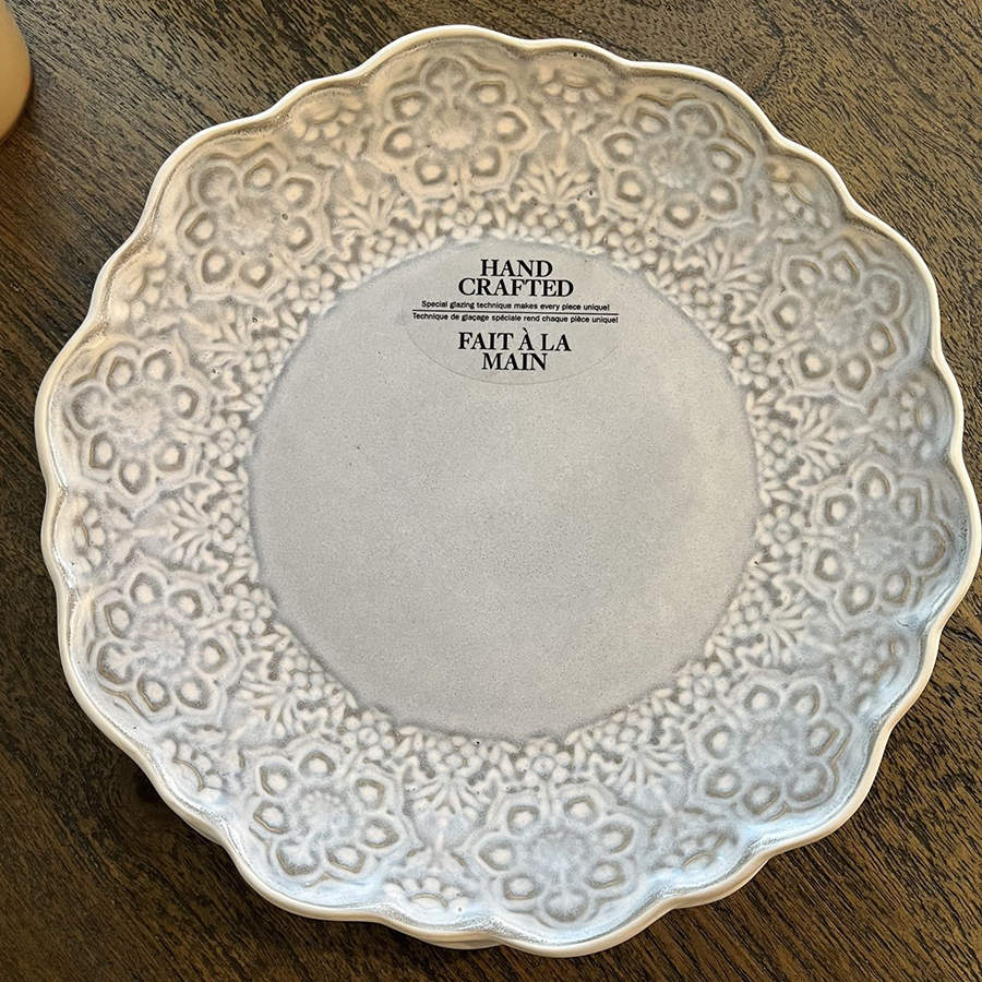 Portina Gray Dinner Plate by Home Trends-1