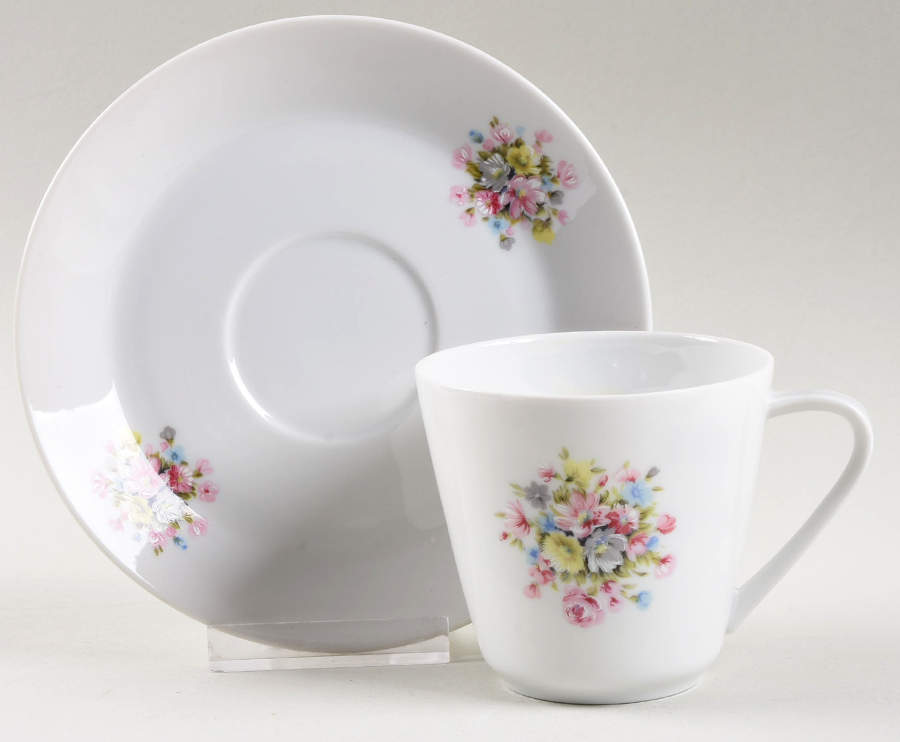 HUT2551 Flat Cup & Saucer Set by Hutschenreuther-1
