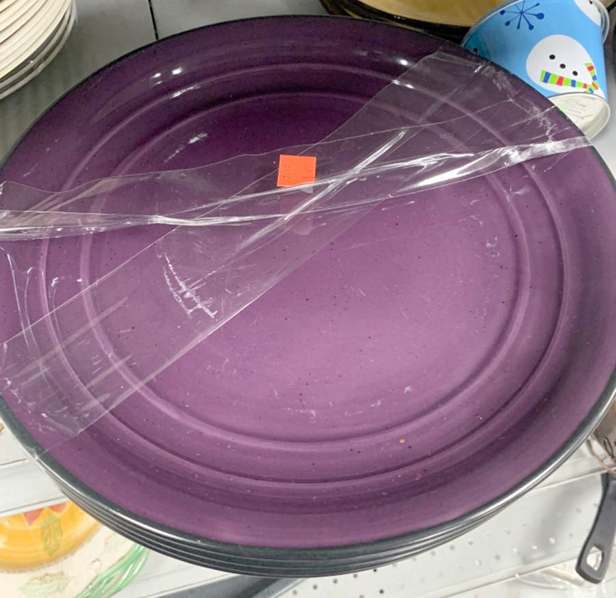 Country Crock Purple Dinner Plate by Home Trends-1