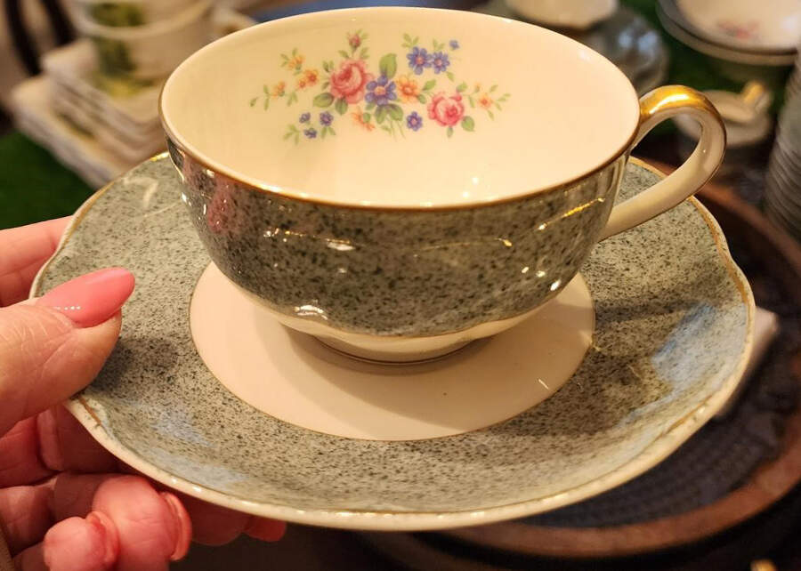 H5109 Footed Cup & Saucer Set by Haviland-1