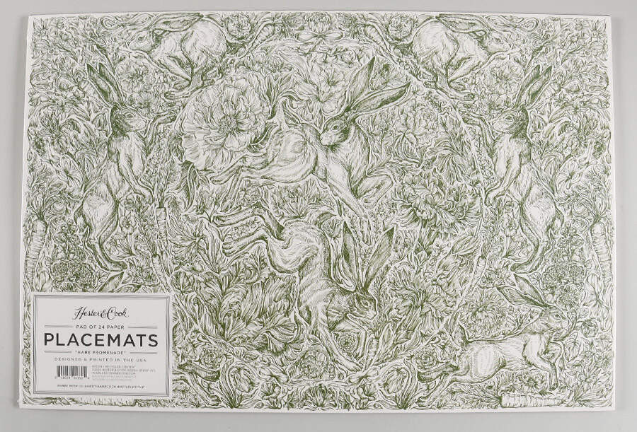 Table Decor Pad of 24 Paper Placemats by Hester & Cook-1