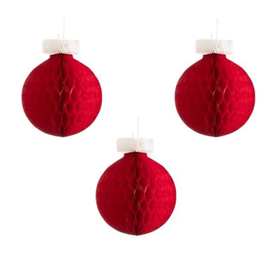 Table Decor (Set of 3) Small Paper Honeycomb Ornament by Hester & Cook-1