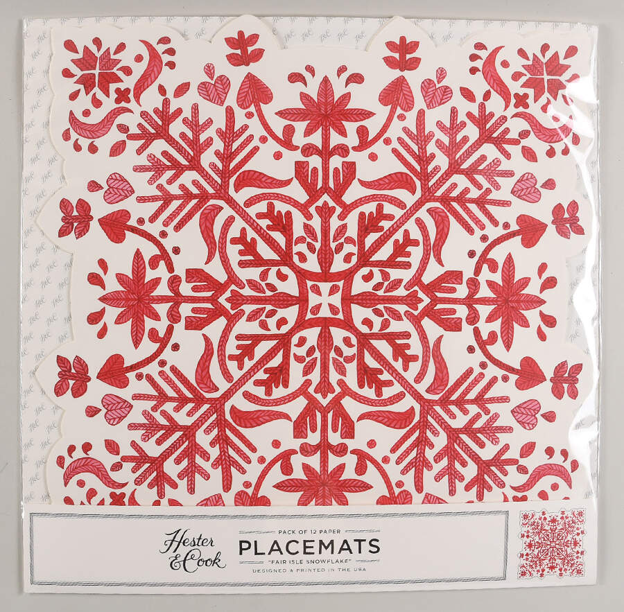 Table Decor Pad of 12 Paper Placemats by Hester & Cook-1