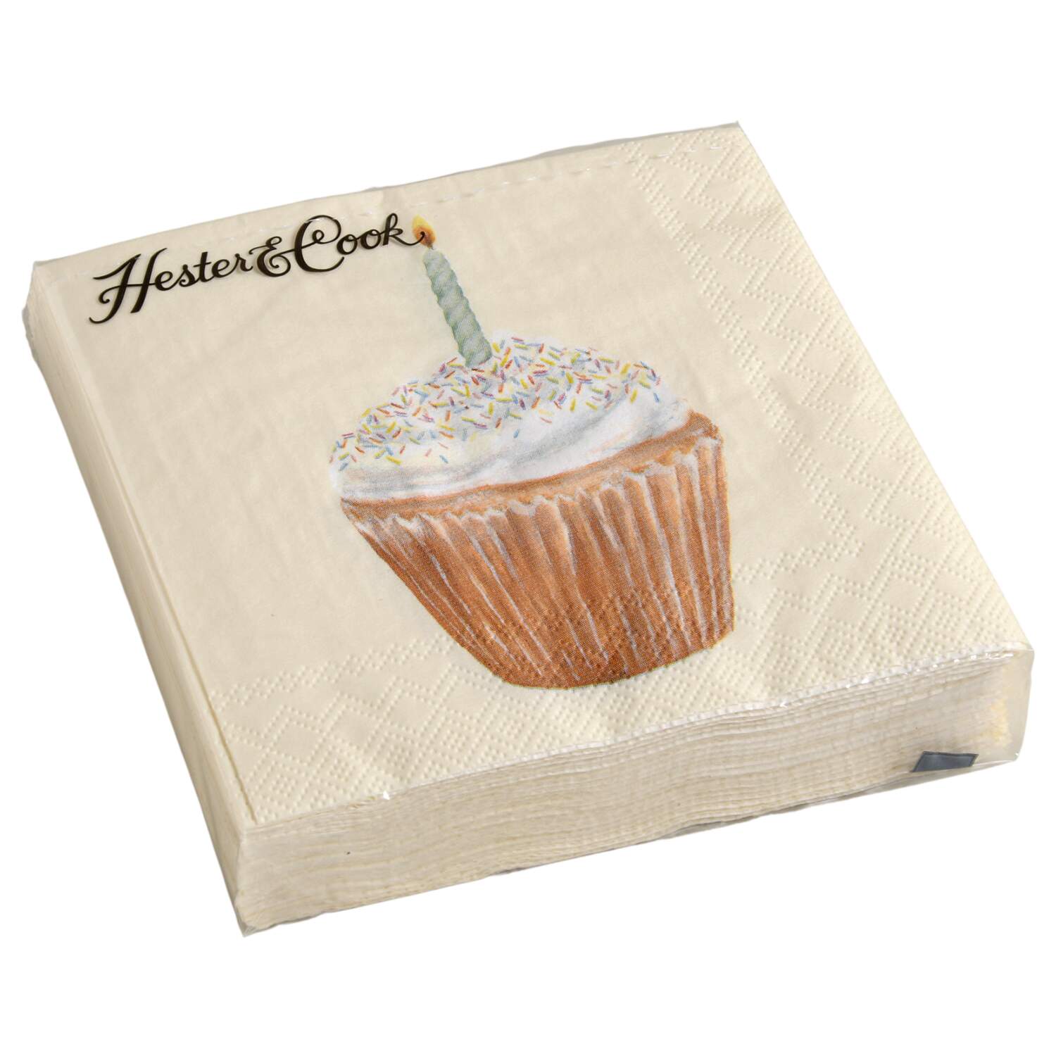 Table Decor Pack of 20 Cupcake Paper Cocktail Napkins by Hester & Cook-1