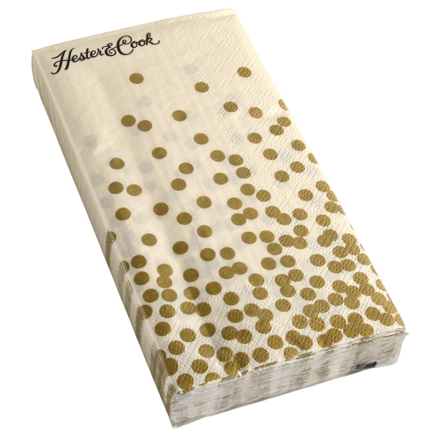 Table Decor Pack of 16 Gold Confetti Paper Guest Napkins by Hester & Cook-1