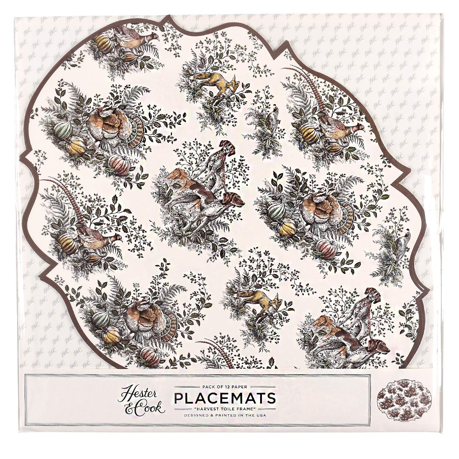 Table Decor Pad of 12 Paper Placemats by Hester & Cook-1