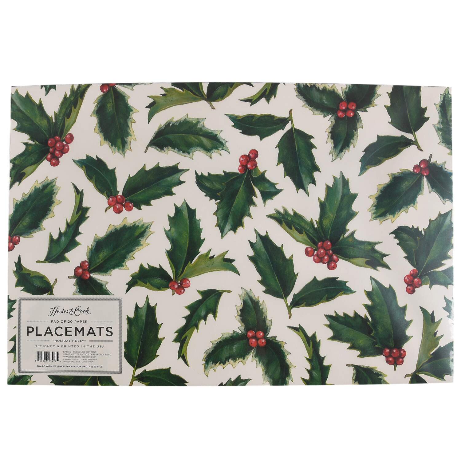 Table Decor Pad of 12 Paper Placemats by Hester & Cook-1