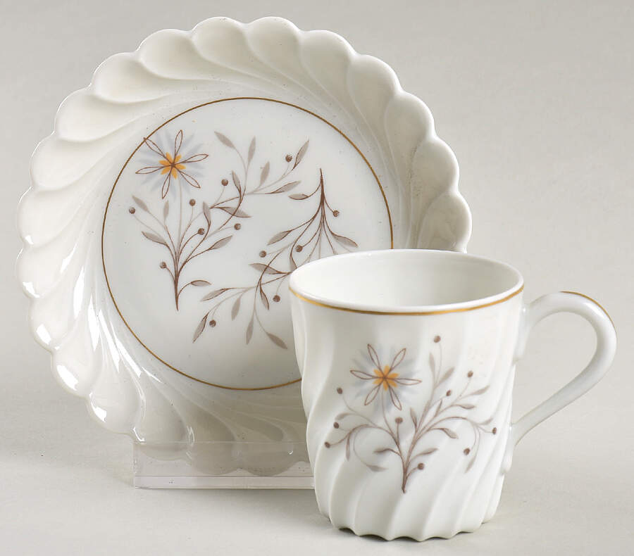 H5111 Flat Demitasse Cup & Saucer Set by Haviland-1