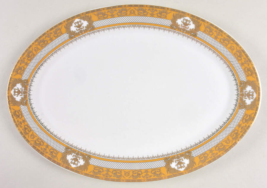 Contessa 14" Oval Serving Platter by Highgate Manor-1