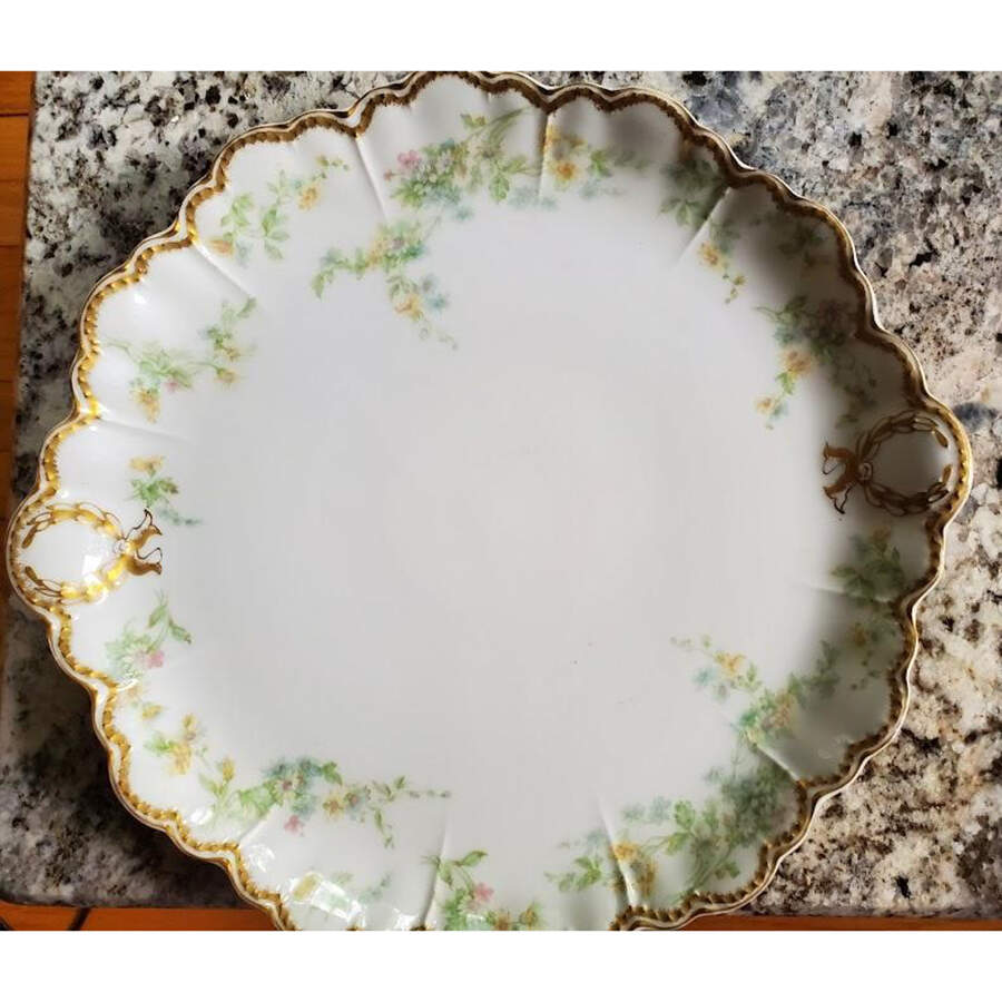 Schleiger 75-4 Handled Cake Plate by Haviland-1