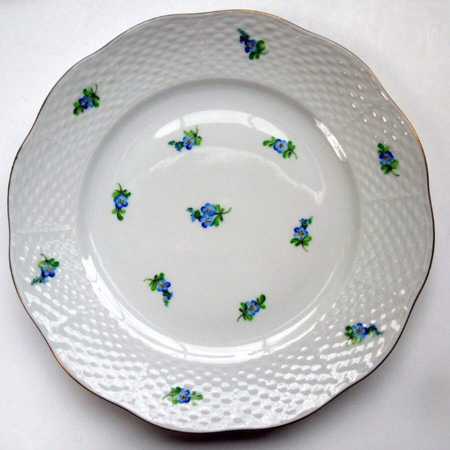 Myosotis-Forget Me Not Salad/Dessert Plate by Herend-1