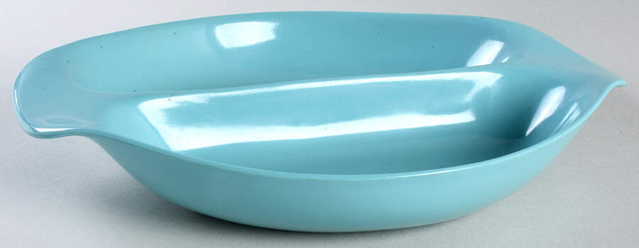 Residential-Russel Wright (Melmac) 11" Oval Divided Vegetable Bowl by Home Decorators-1