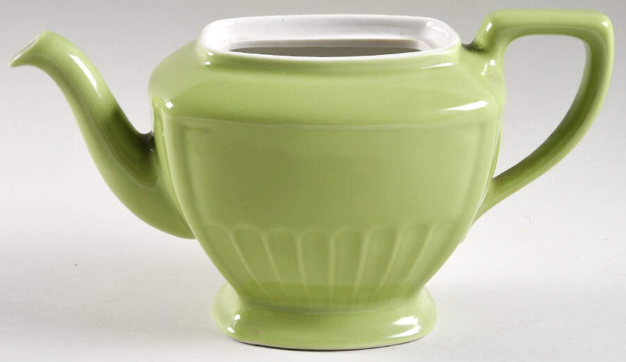 Chartreuse Hollywood Teapot No Lid by Hall-1