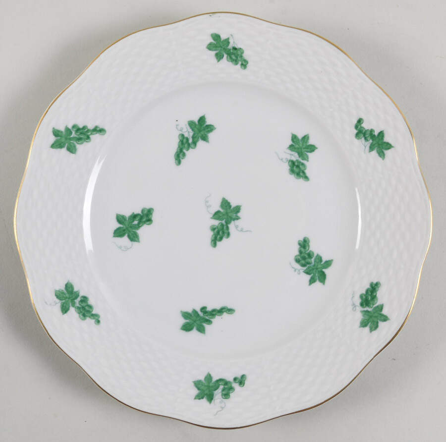 HER88 Green Salad Plate by Herend-1