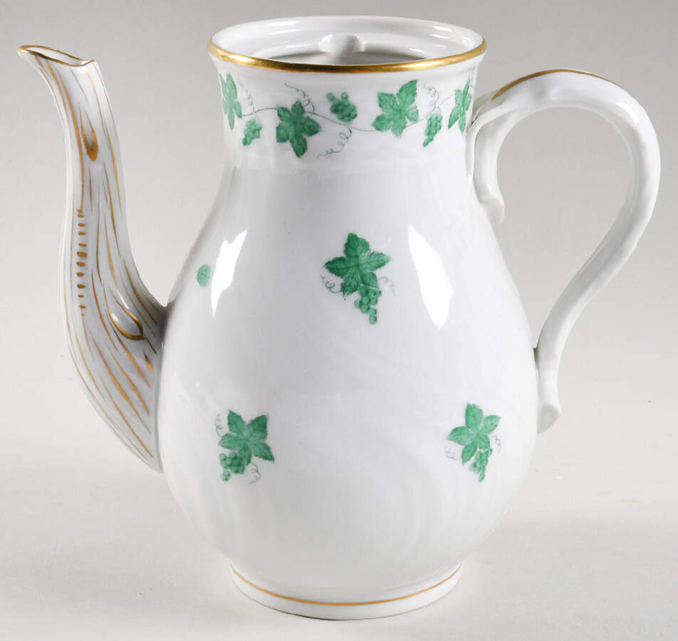 HER88 Green Small Coffee Pot No Lid by Herend-1