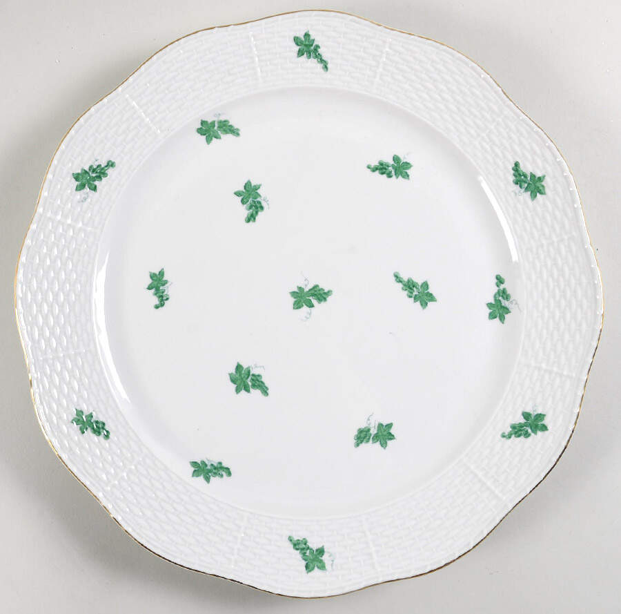 HER88 Green 13" Chop Plate (Round Platter) by Herend-1