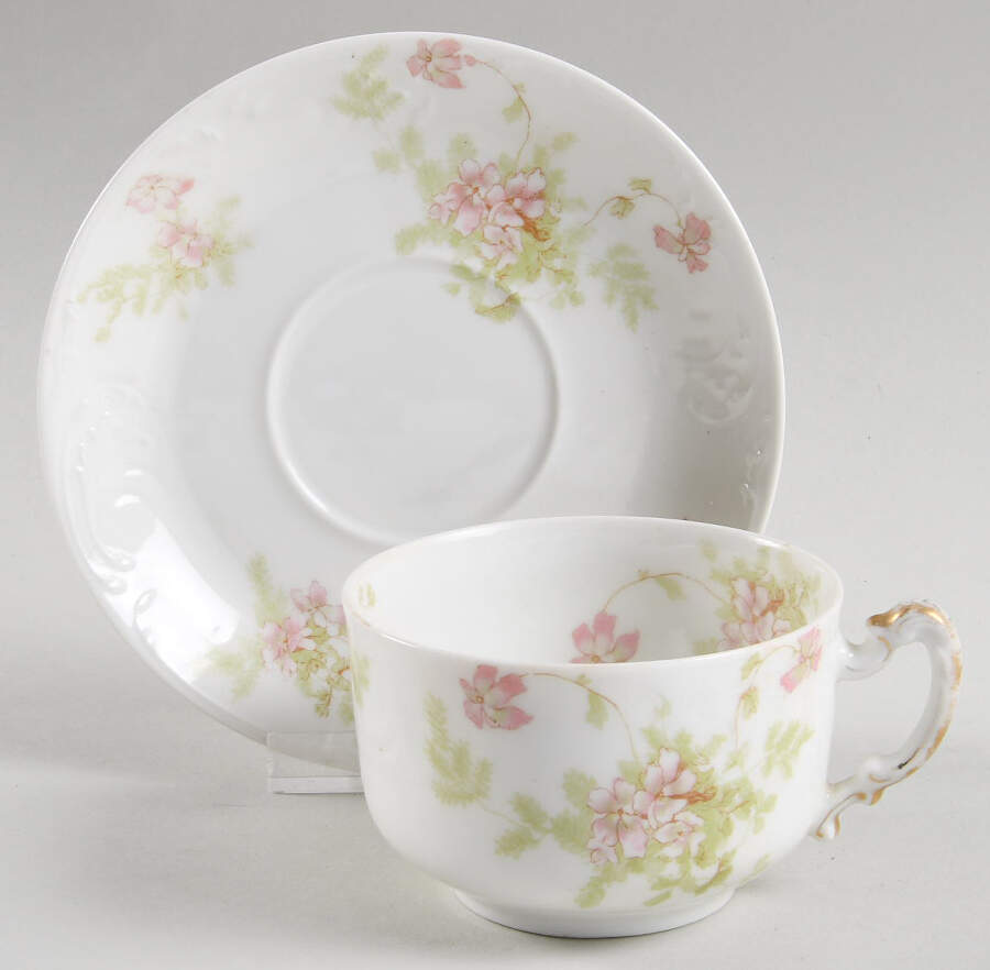 Schleiger 52-18 Flat Cup & Saucer Set by Haviland-1