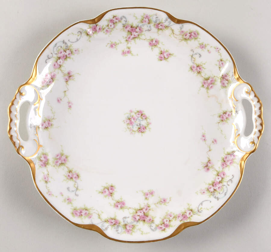 Schleiger 340-4 Handled Cake Plate by Haviland-1