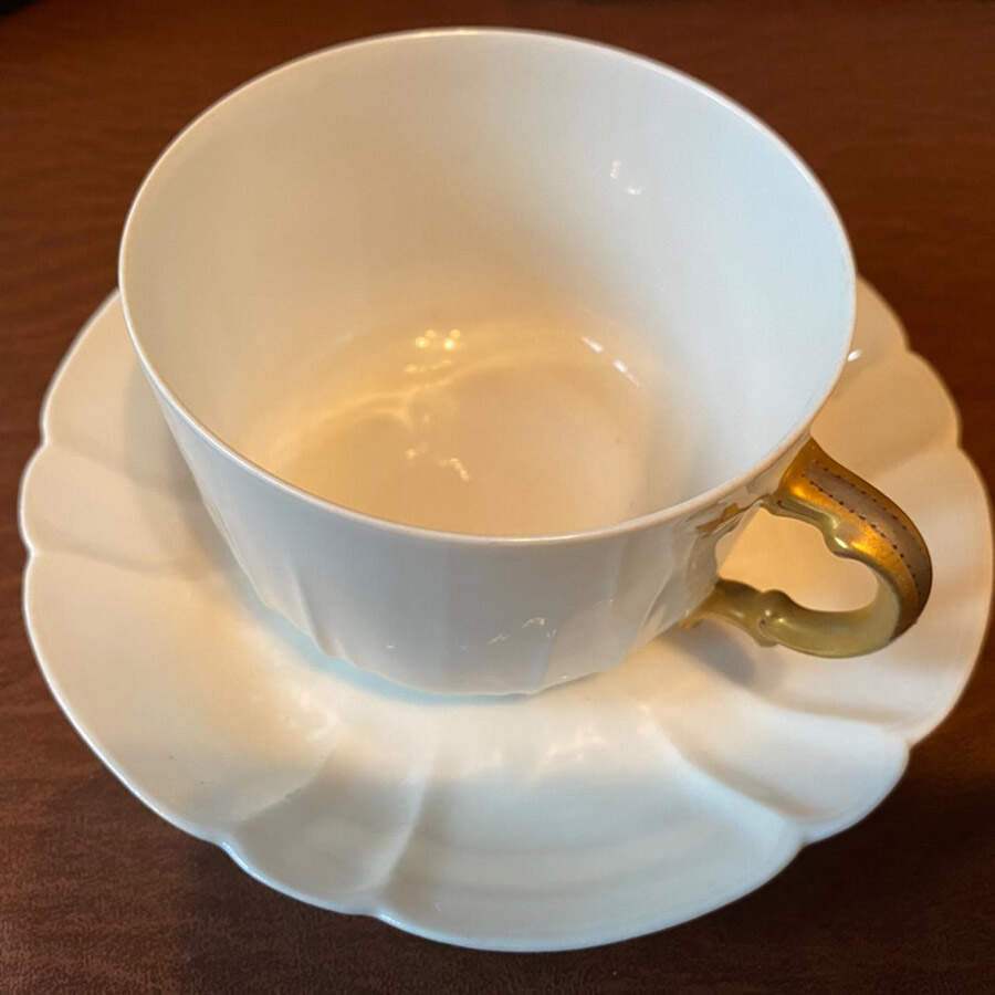 Schleiger 10-2 Flat Cup & Saucer Set by Haviland-1