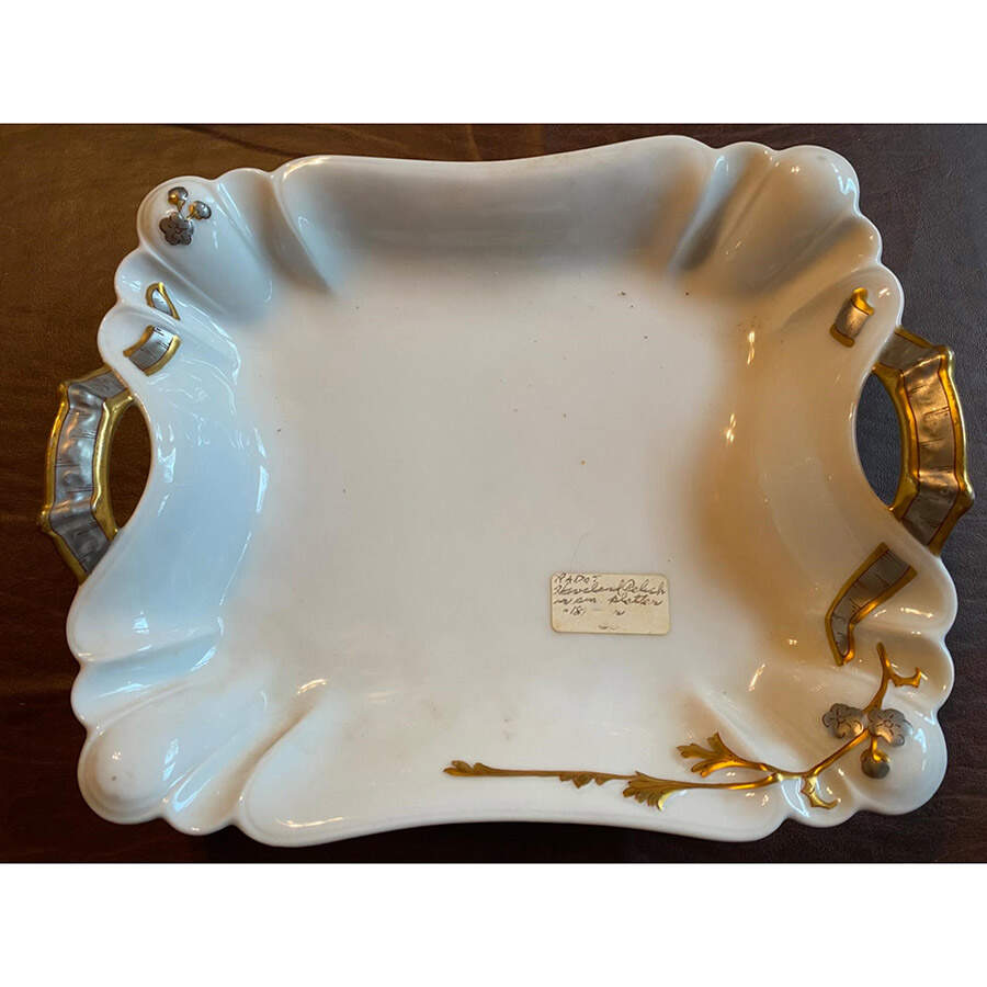 Schleiger 10-2 Square Handled Cake Plate by Haviland-1