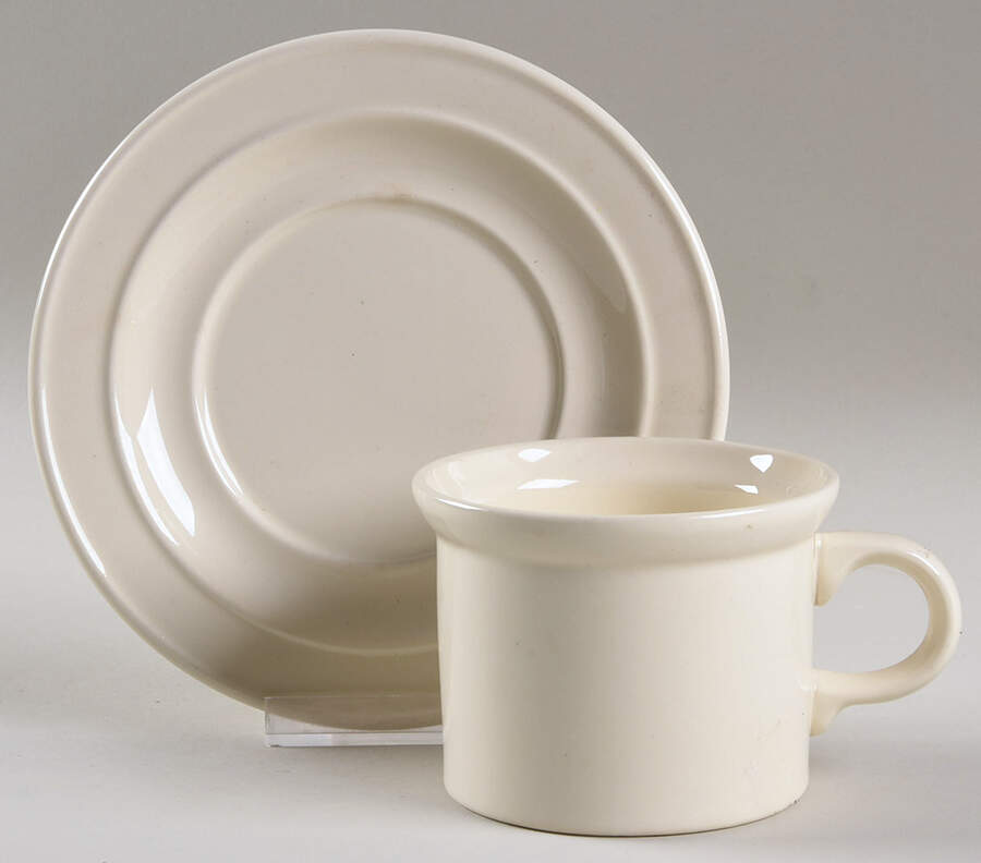 HLC4303 Flat Cup & Saucer Set by Homer Laughlin -1