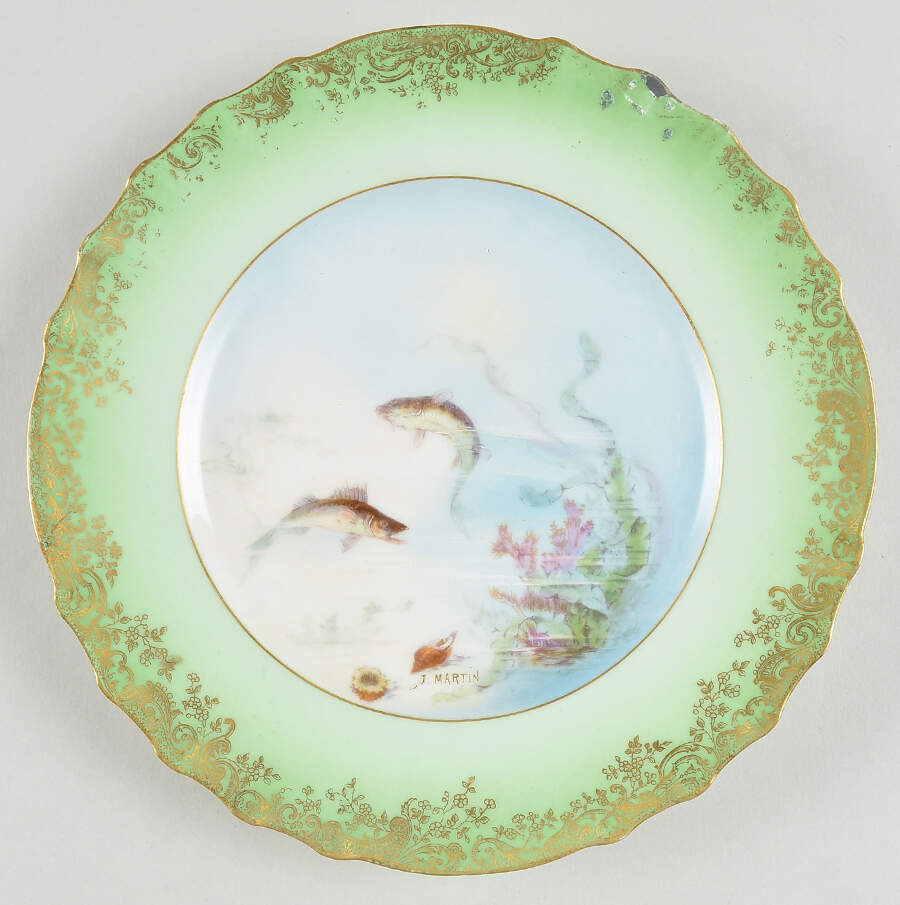H1246 Green Luncheon Plate by Haviland-1