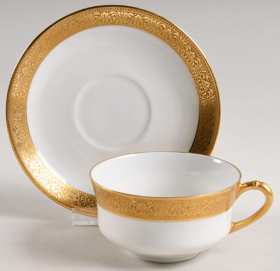 H5117 Flat Cup & Saucer Set by Haviland-1