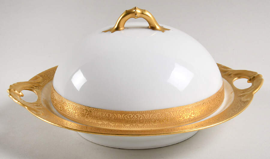 H5117 Round Covered Butter with Strainer by Haviland-1