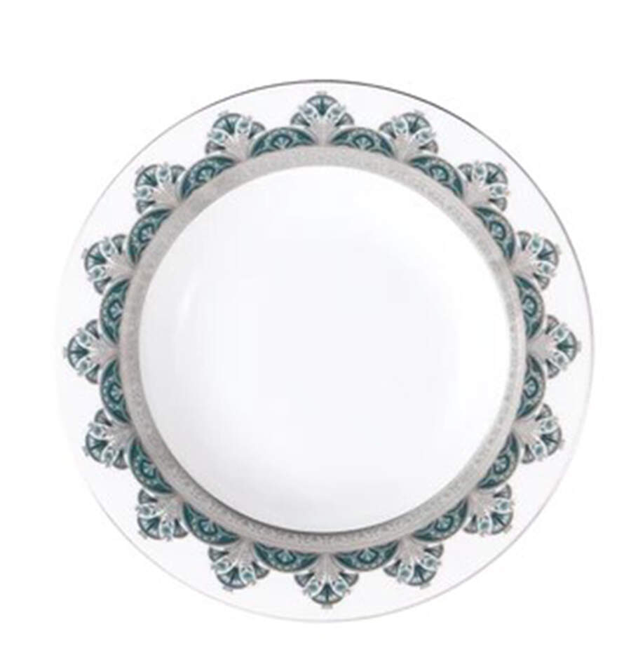 Reves du Nil Platinum Large Rim Soup Bowl by Haviland-1