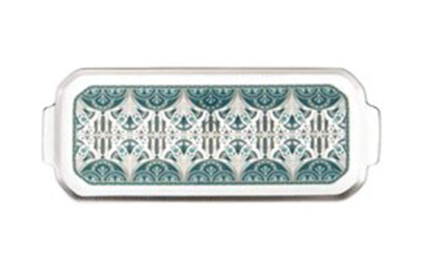 Reves du Nil Platinum Rectangular Cake Tray by Haviland-1