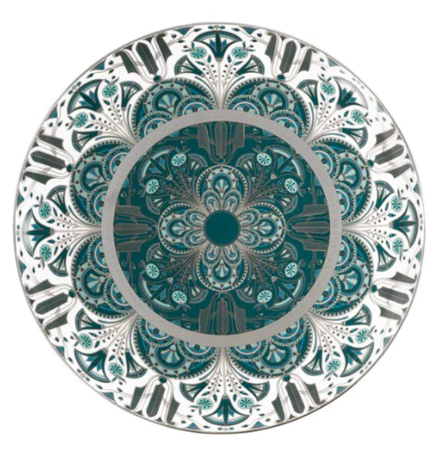 Reves du Nil Platinum Cake Plate by Haviland-1