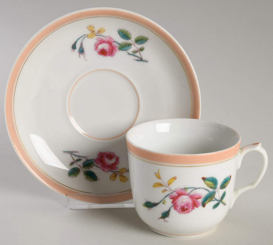 H5205 Flat Cup & Saucer Set by Haviland-1