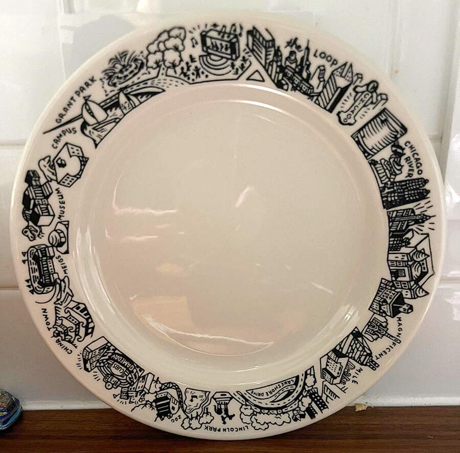 Chicago Skyline Salad Plate by Homer Laughlin -1