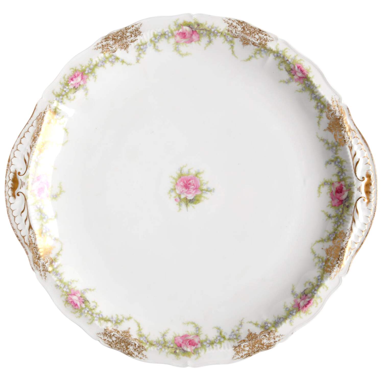 Schleiger 602-2 13" Handled Chop Plate (Round Platter) by Haviland-1