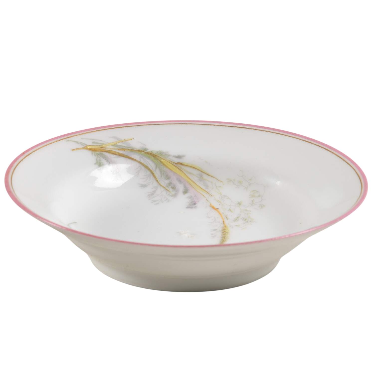Meadow Visitors (Pink Trim) Fruit/Dessert (Sauce) Bowl by Haviland-1