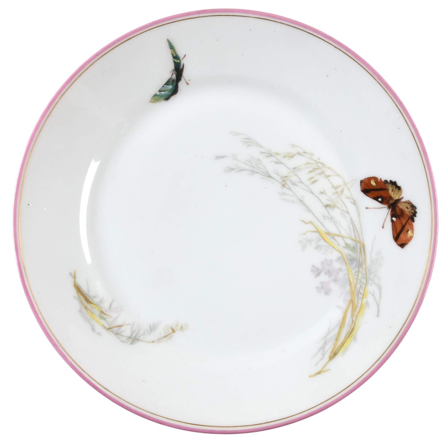 Meadow Visitors (Pink Trim) Salad Plate by Haviland-1