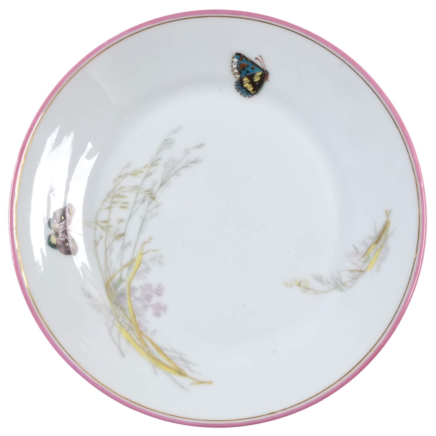 Meadow Visitors (Pink Trim) Salad Plate by Haviland-1
