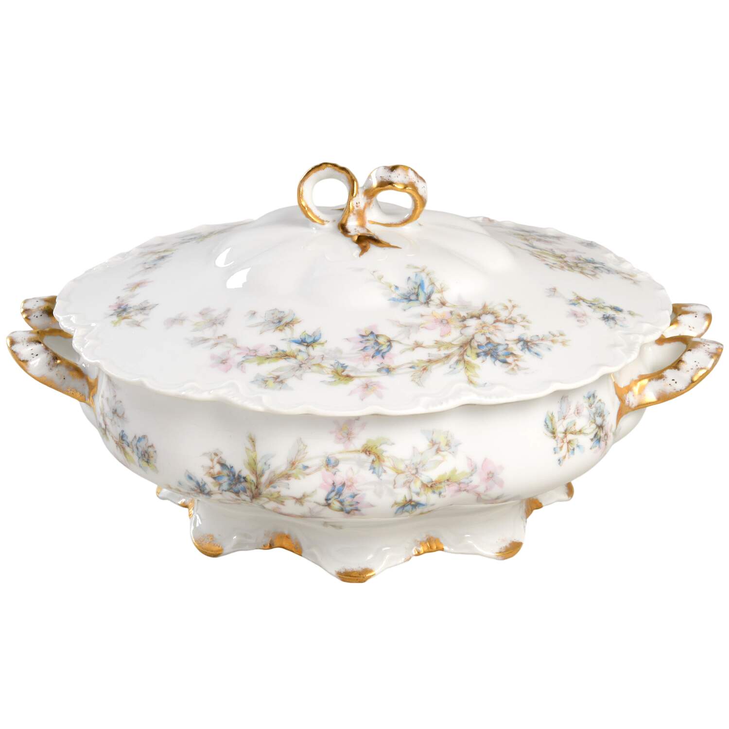 H  Sch91-10 Round Covered Vegetable by Haviland-1