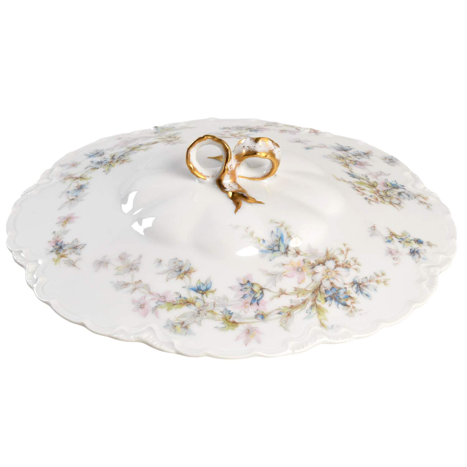 H  Sch91-10 Lid for Round Vegetable by Haviland-1