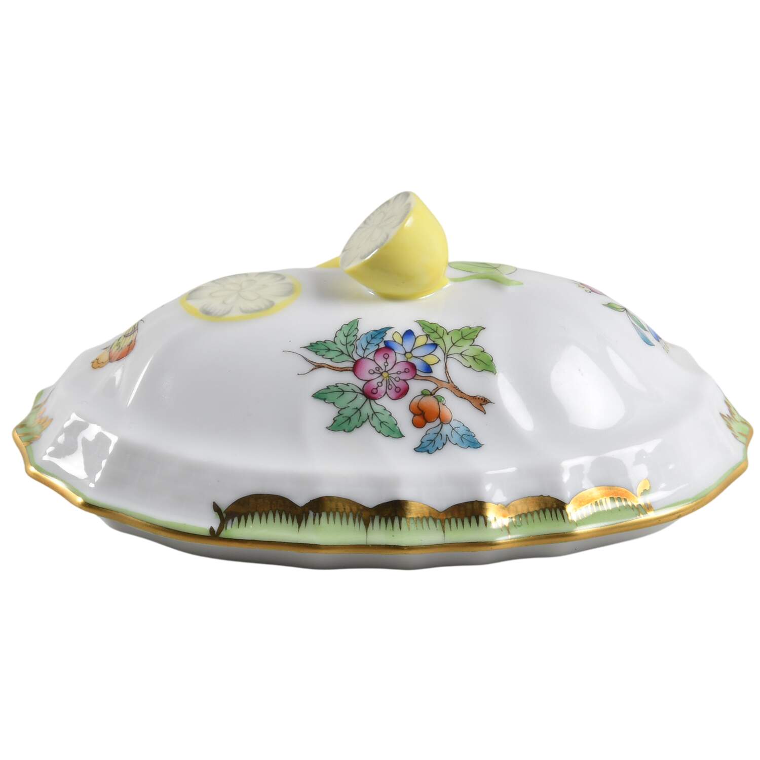 Queen Victoria (Green Border) Lid for Mini Tureen by Herend-1