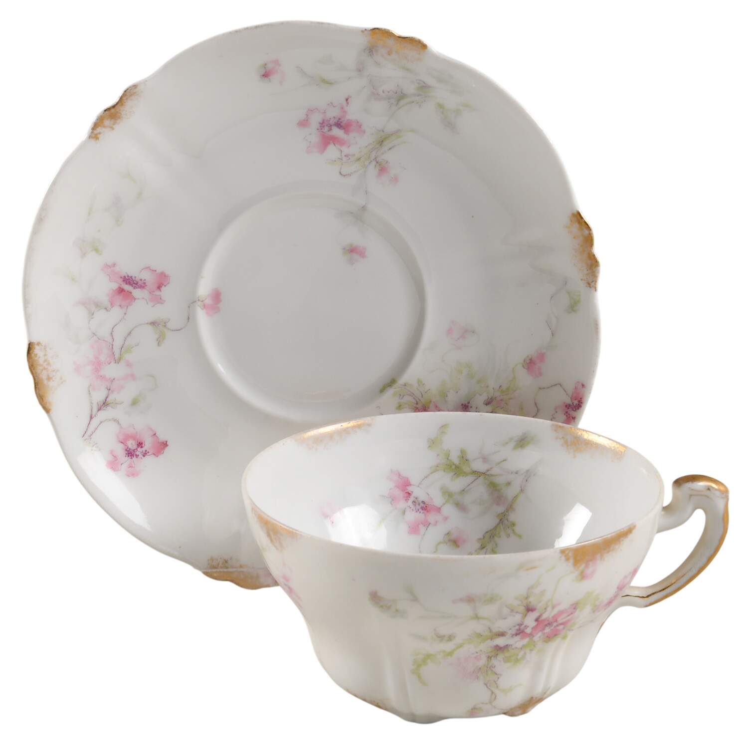 Schleiger 147-20 Flat Cup & Saucer Set by Haviland-1