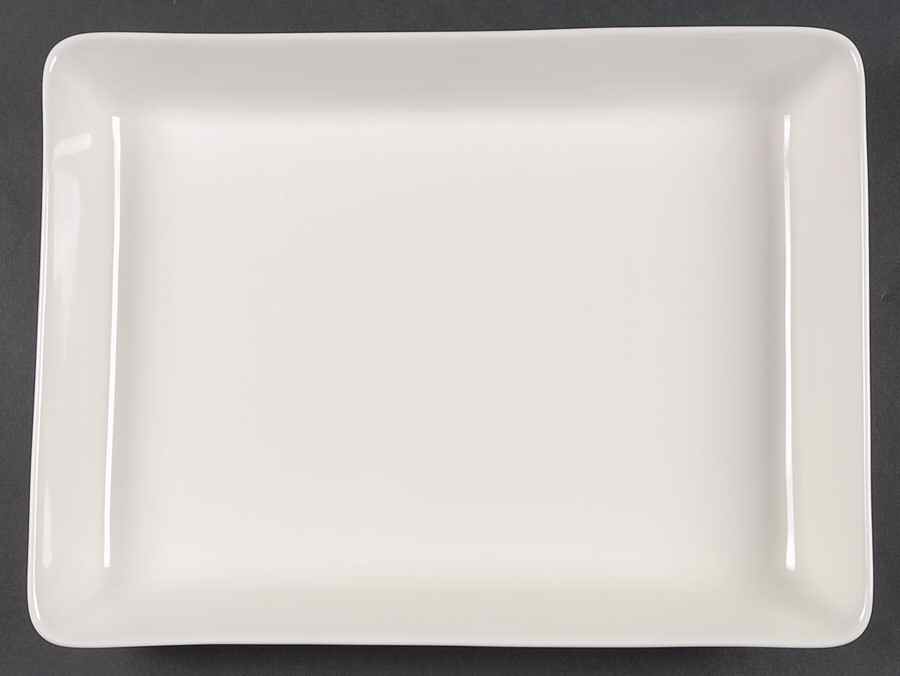 Teema White (IItala Stamp) 12" Rectangular Serving Platter by Iittala-1