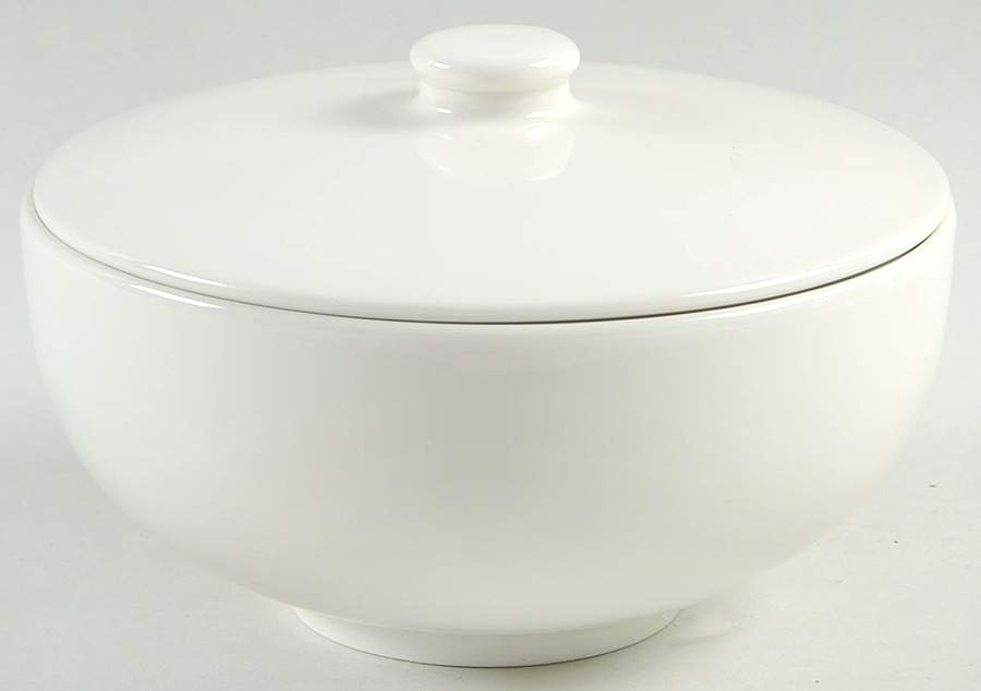 Teema White (IItala Stamp) Covered Soup Bowl by Iittala-1