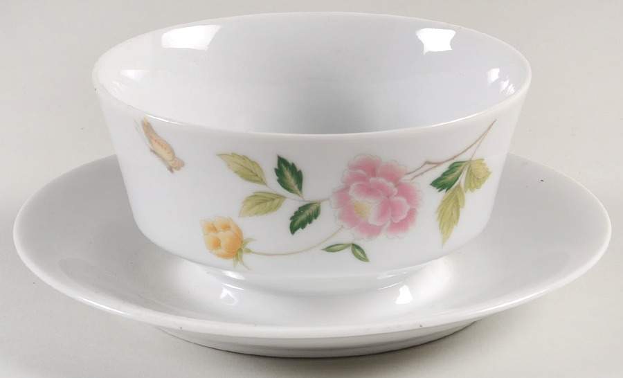 Columbine Gravy Boat with Attached Underplate by Image Gallery-1