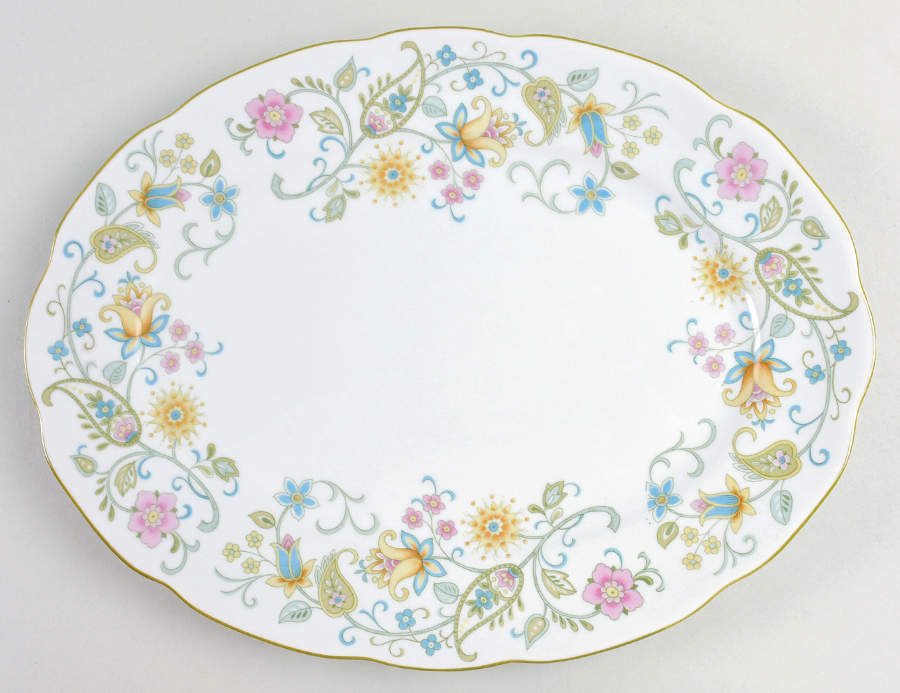 Tapestry 14" Oval Serving Platter by Image Gallery-1
