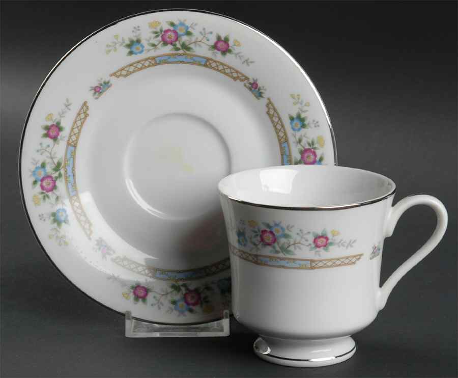 Stratford Footed Cup & Saucer Set by Imoco-1