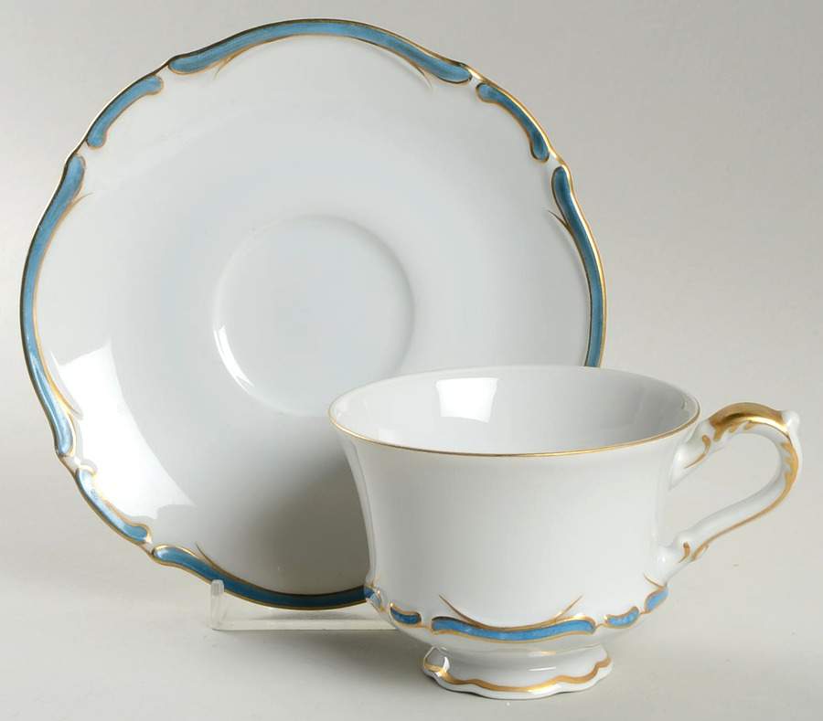 Baroness Footed Cup & Saucer Set by Imperial (Japan)-1
